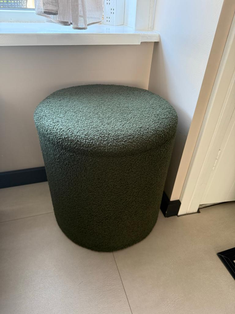 Groene Puf van Pronto Wonen, Huis en Inrichting, Banken | Voetenbanken en Poefen, Ophalen, Minder dan 50 cm, Gebruikt, Rond