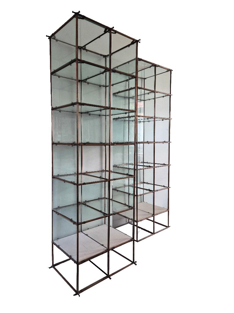 Zeer zeldzaam koperkleurig Abstracta system Cadovius design., Ophalen, Met plank(en), Gebruikt, 50 tot 100 cm