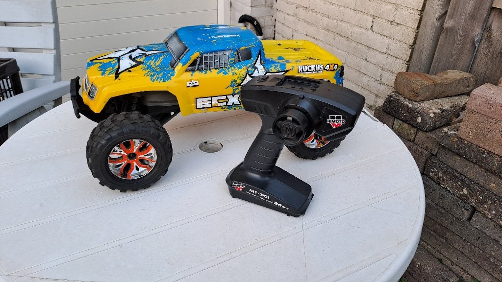 ECX Ruckus 2WD rc-monstertruck, 1/10, RTR., Elektro, Gebruikt, Auto offroad, Ophalen of Verzenden