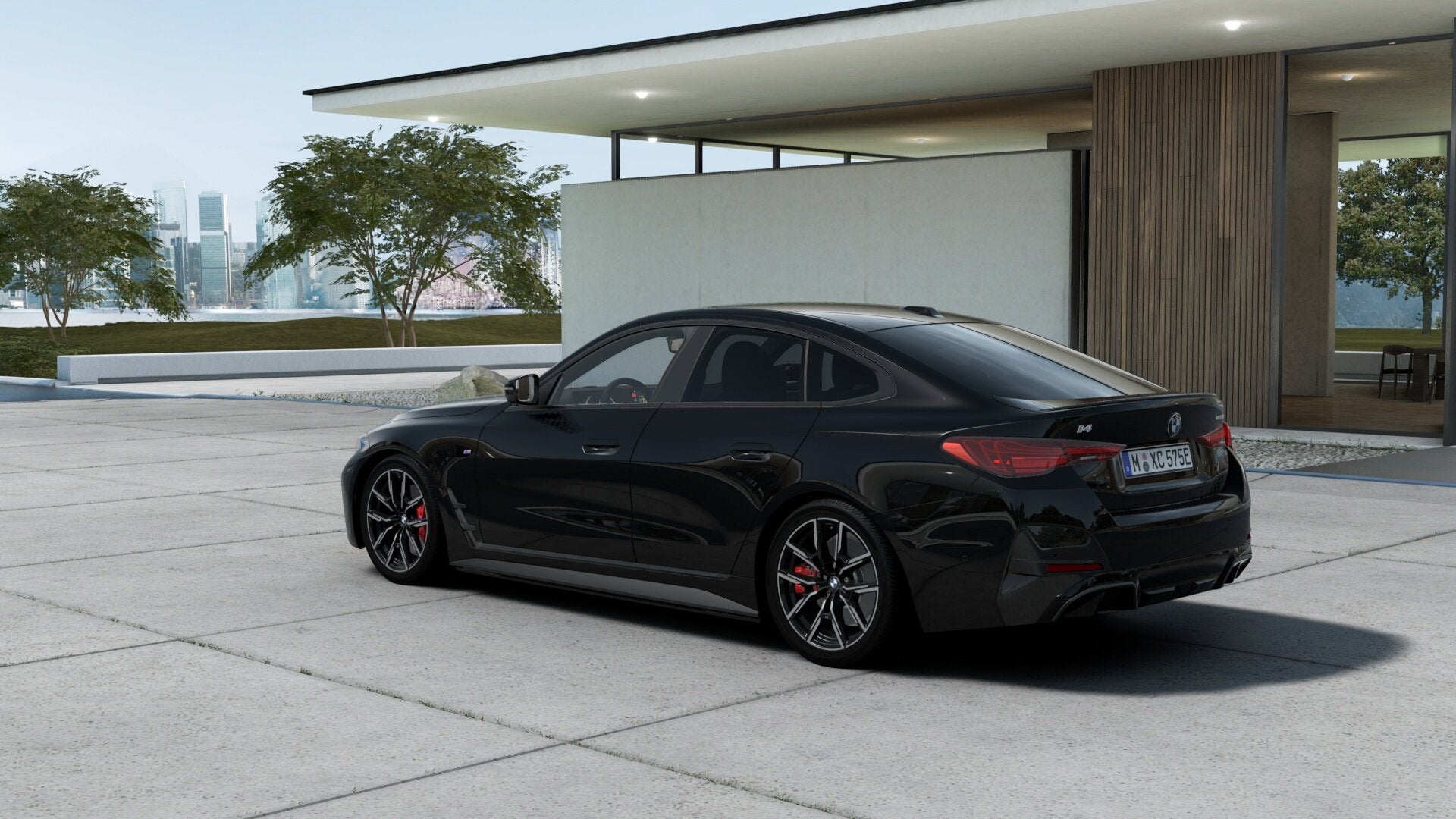 BMW i4 eDrive35 M Sport / Achteruitrijcamera / Stuurverwarmi, Auto's, BMW, Achterwielaandrijving, Zwart, Zwart, Leder