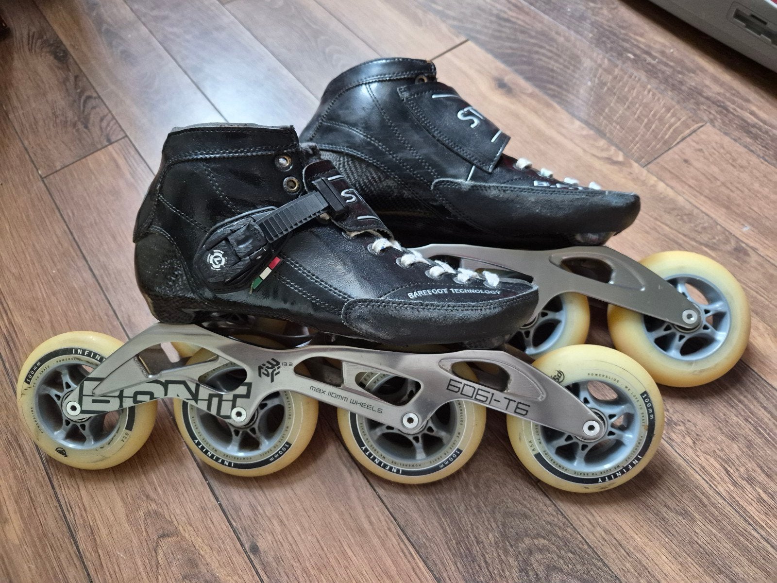 Luigino Strut skeelers maat 39 met Bont 6062-T6 110mm  13.2, Sport en Fitness, Skeelers, Overige merken, Gebruikt, Kinderen, Ophalen of Verzenden