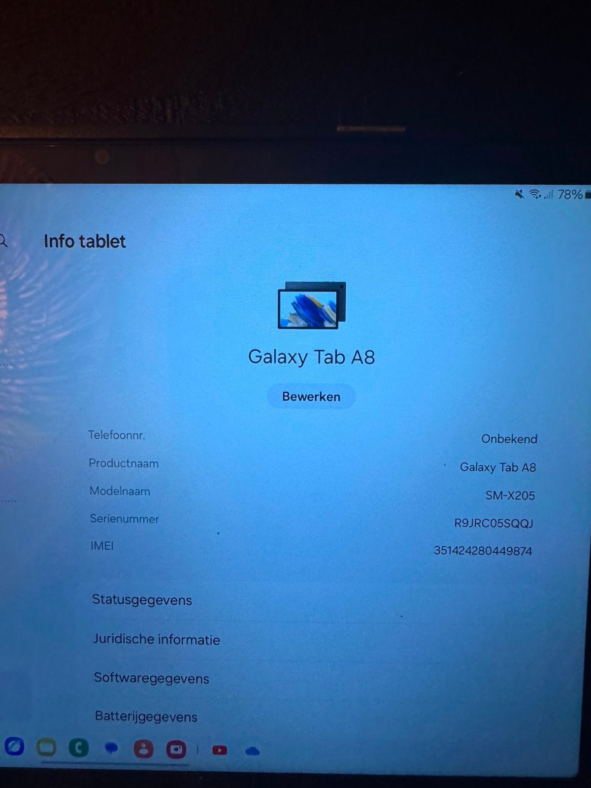 Samsung Galaxy Tab A8 (ZGAN), Computers en Software, Android Tablets, Zo goed als nieuw, 10 inch, Ophalen