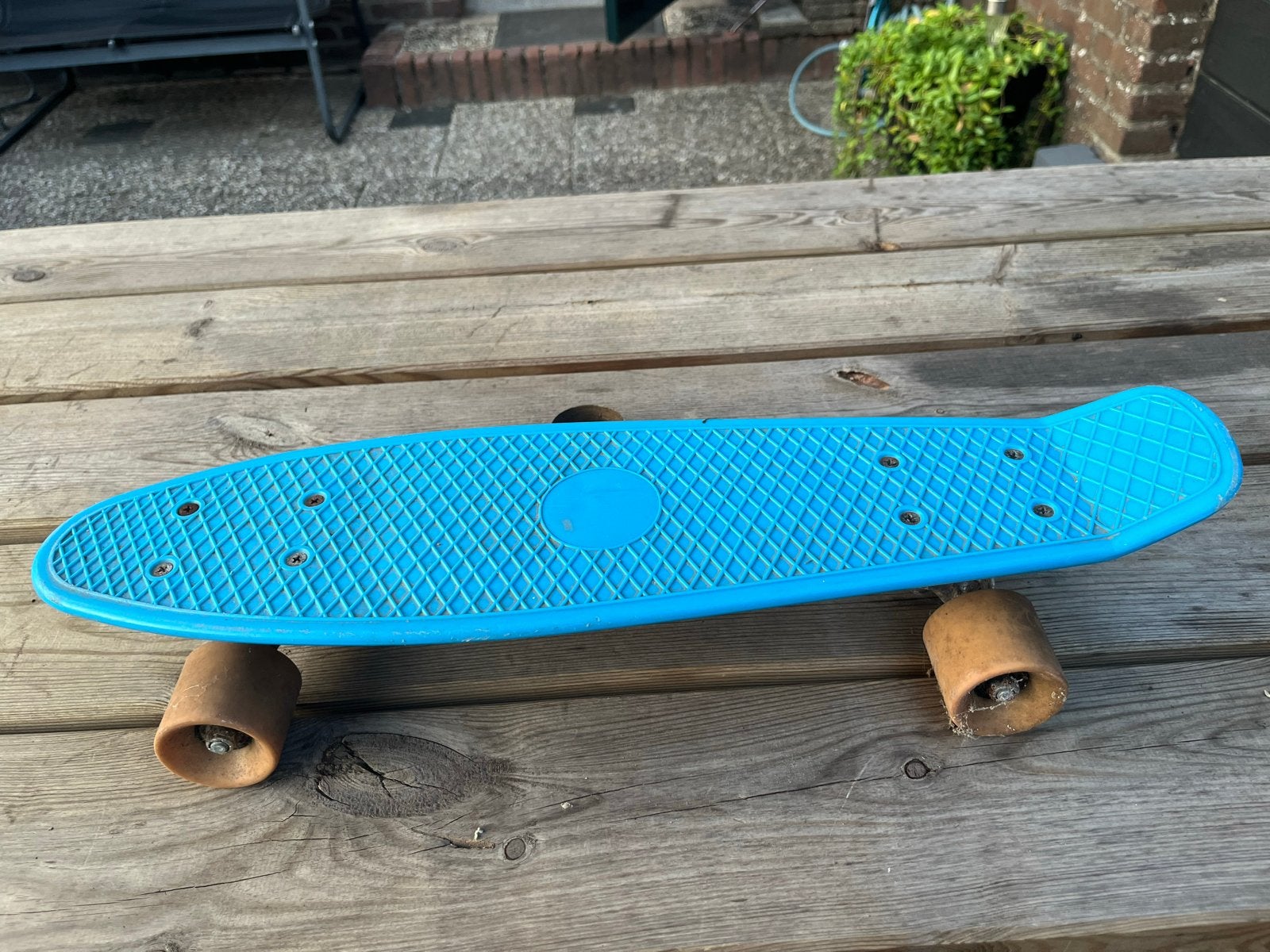 Blauw skateboard, ideaal voor beginners, Ophalen, Gebruikt, Skateboard