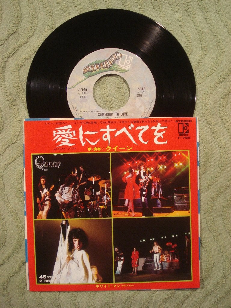 Queen 7" Vinyl Single: ‘Somebody to love’ (Japan), Ophalen of Verzenden, Zo goed als nieuw, Rock en Metal