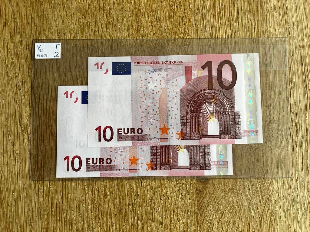 2x €10,- Duisenberg - Duitsland (X/P001) - UNC, Ophalen of Verzenden, Overige landen