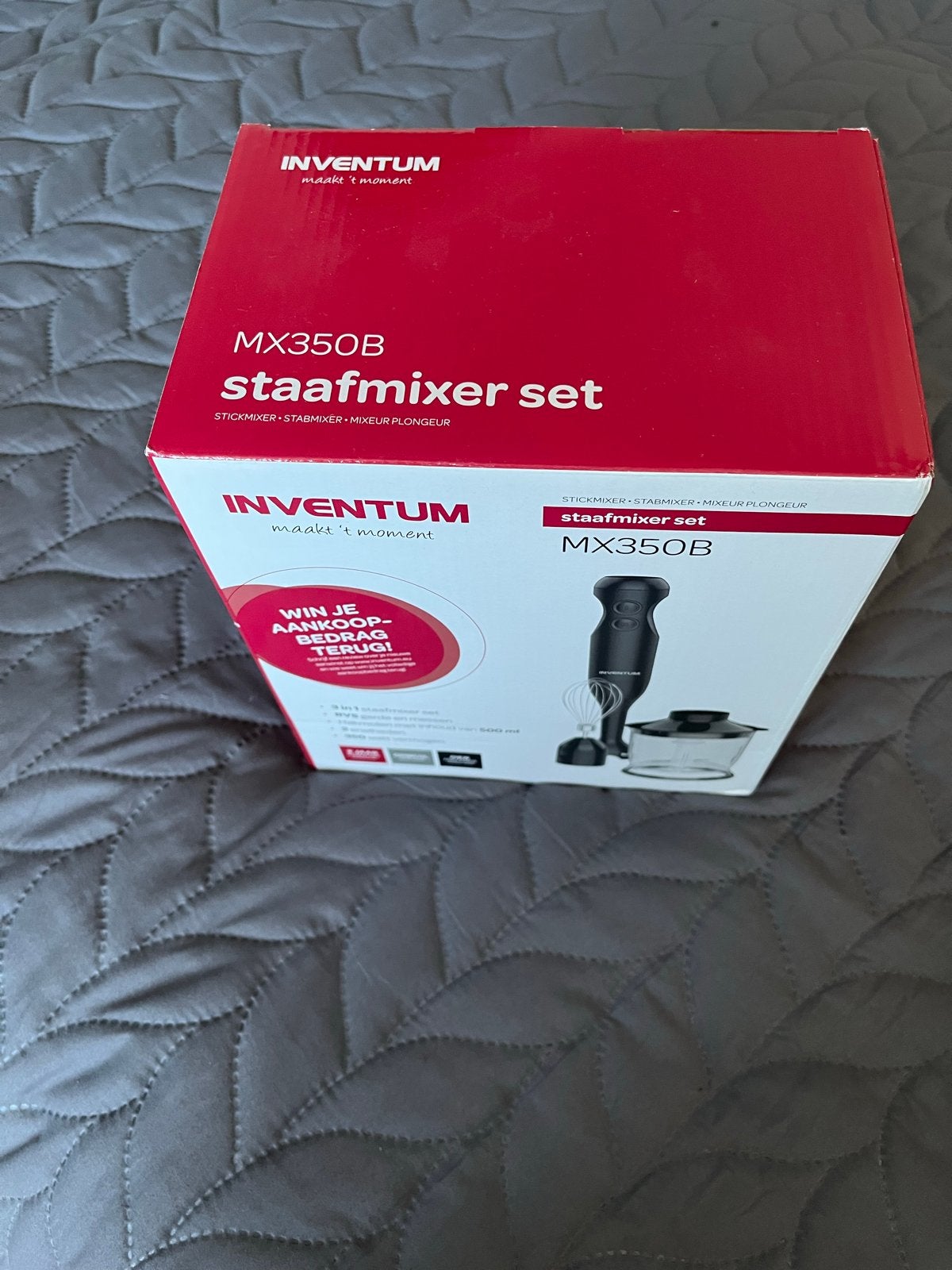 Inventum MX350B Staafmixer Set - Nieuw in Doos, Minder dan 1 liter, Ophalen, Nieuw, 2 snelheden