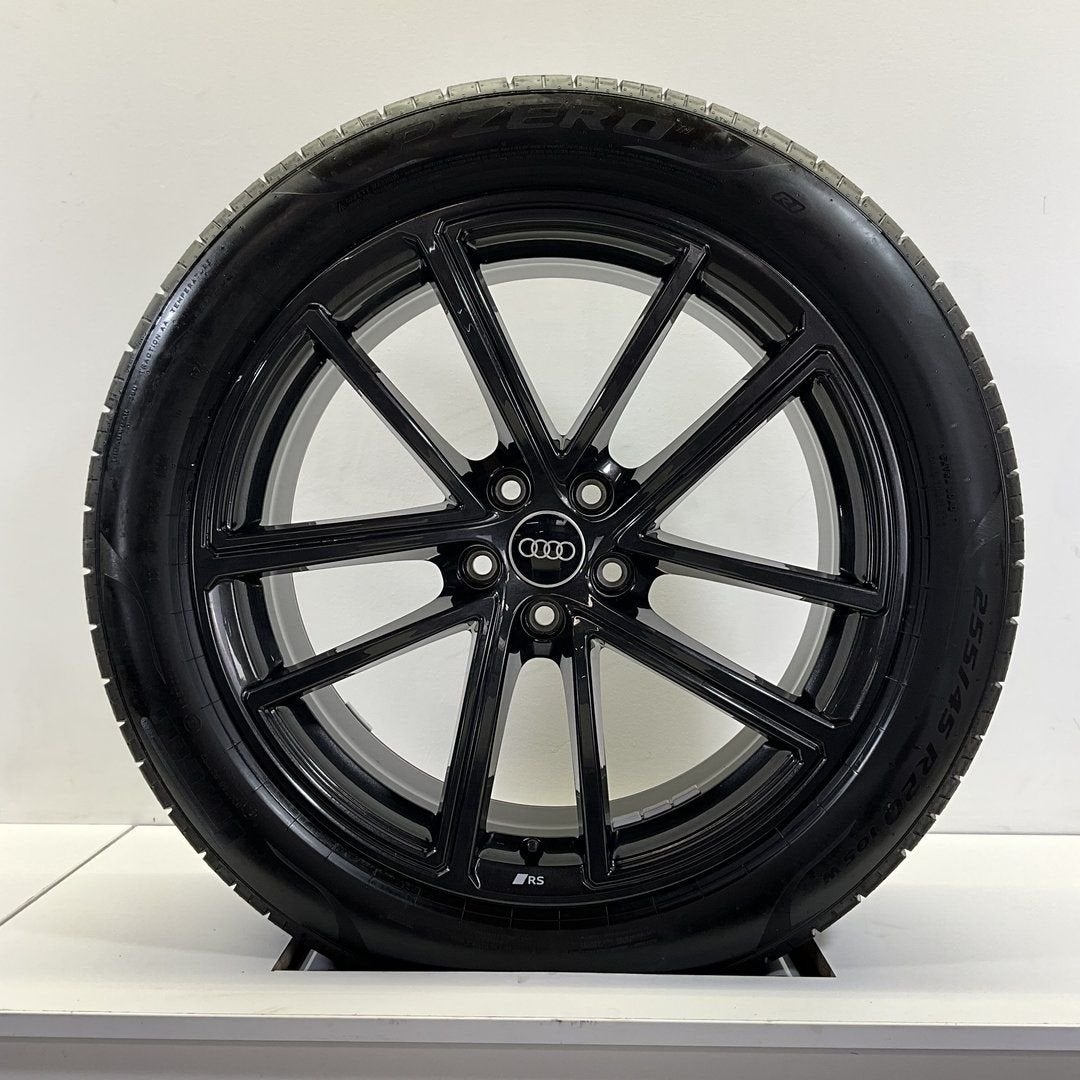AUDI SQ5 Q5 SET VELGEN + ZOMERBANDEN 20 INCH PARELMOER ZWART, Gebruikt, 255 mm, -, -