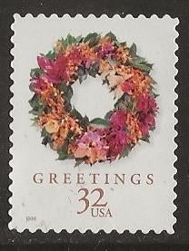 USA 237, kerstkrans, Verzenden, Gestempeld, Noord-Amerika