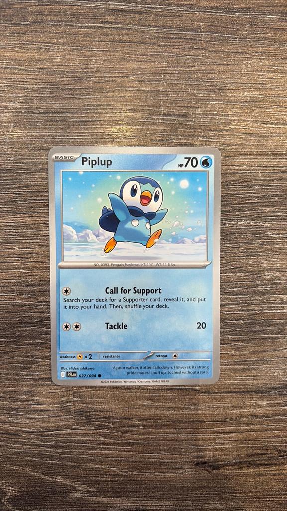 PFL Piplup 027/094, Hobby en Vrije tijd, Verzamelkaartspellen | Pokémon, Ophalen of Verzenden, Zo goed als nieuw