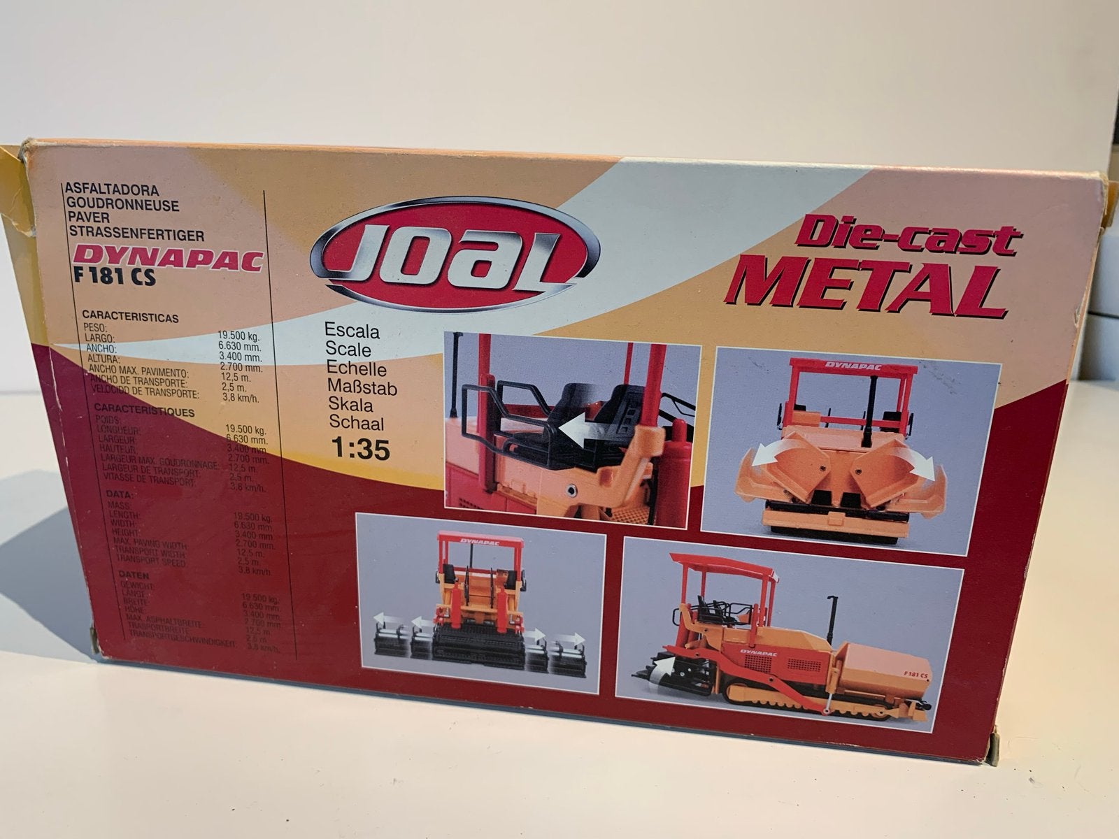 Joal Dynapac F181 CS Asfaltmachine - Schaal 1:35, Overige merken, 1:32 tot 1:50, Overige typen, Ophalen of Verzenden