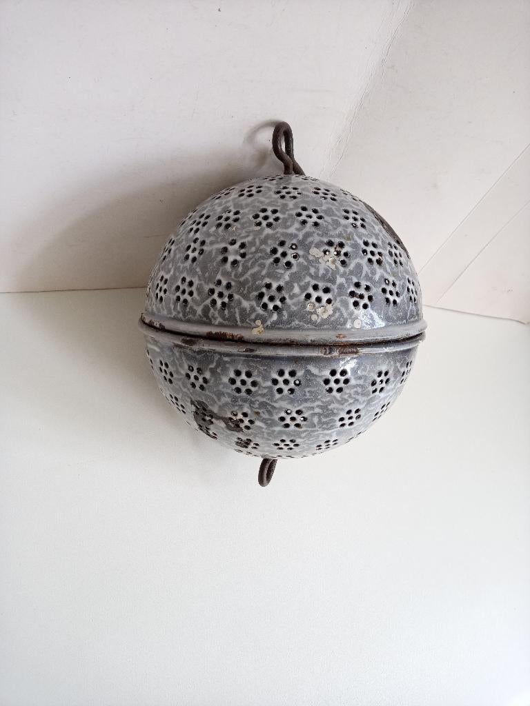 Grijs gewolkt BK Emaille Rijstbol Geemailleerde, Antiek en Kunst, Antiek | Emaille, Ophalen of Verzenden