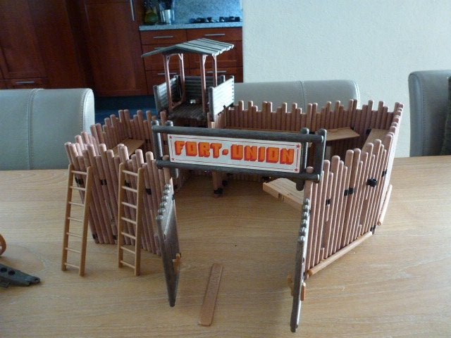 playmobiel Fort union 3420 acc. en poppetjes, Kinderen en Baby's, Gebruikt, Complete set, Kasteel/Fort, Historisch