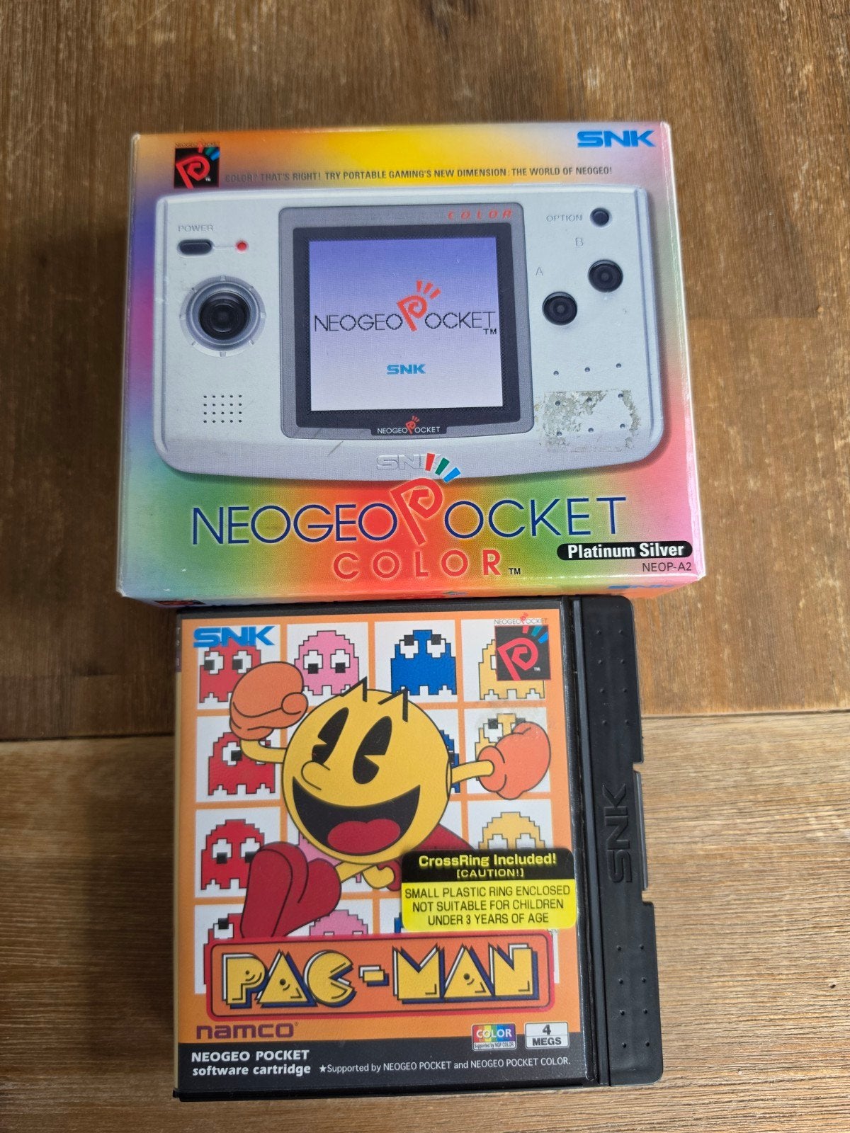 Neo Geo Pocket Color CIB met Pac-Man, Spelcomputers en Games, Spelcomputers | Overige, Ophalen of Verzenden, Overige merken, Gebruikt