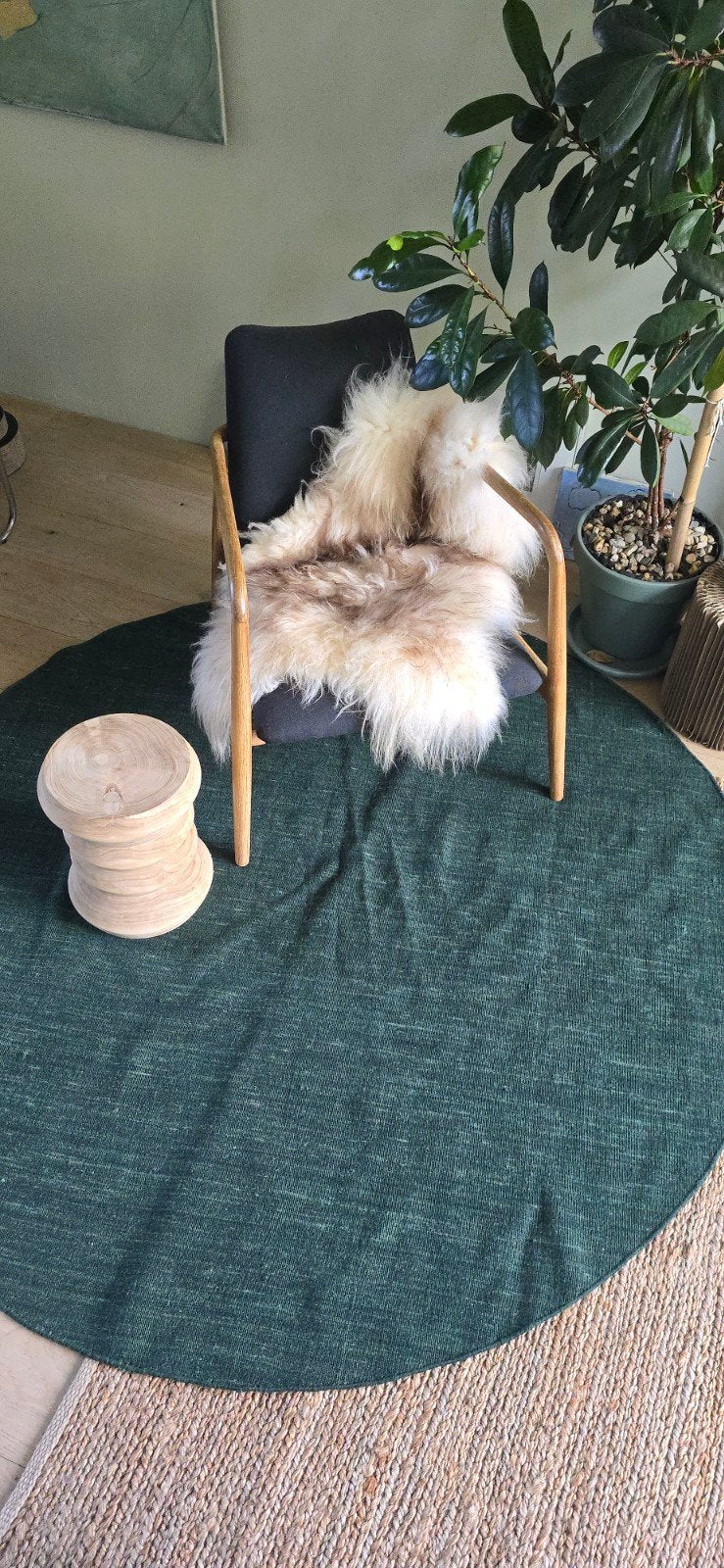 Wollen kelim, Rond, 200 cm of meer, Ophalen of Verzenden, Zo goed als nieuw