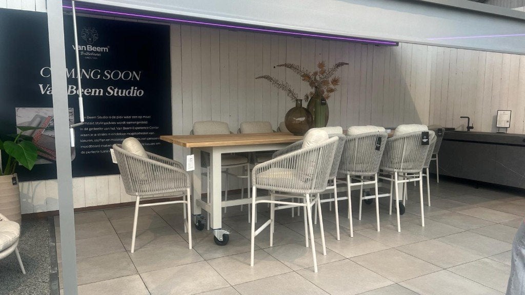 GEZOCHT: Suns nappa barstoelen 6 stuks, Suns Vasto bartafel, Ophalen, Kunststof, 6 zitplaatsen, Zo goed als nieuw