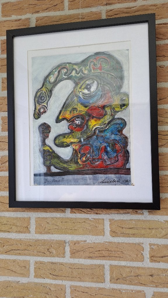 Origineel olieverf Lucebert, Ophalen, Olieverf