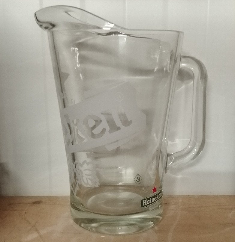 Heineken pitcher 1,5L glas (per stuk), Ophalen of Verzenden, Nieuw, Glas of Glazen, Heineken