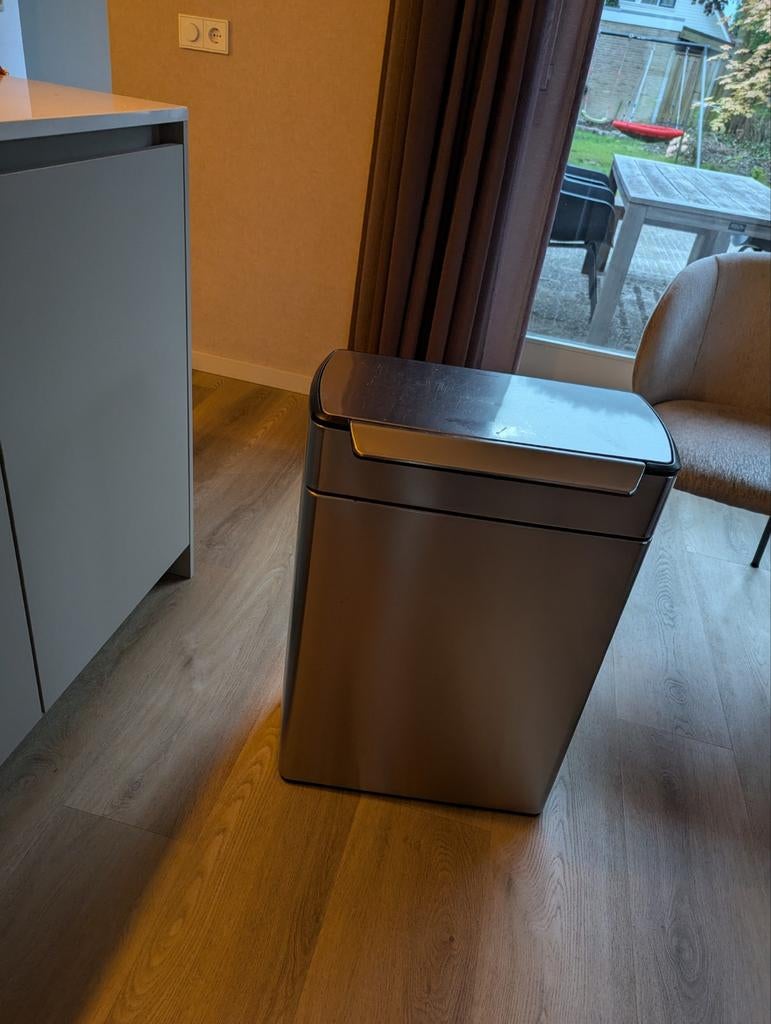 Rvs prullenbak, 40 liter of meer, Ophalen, Rvs