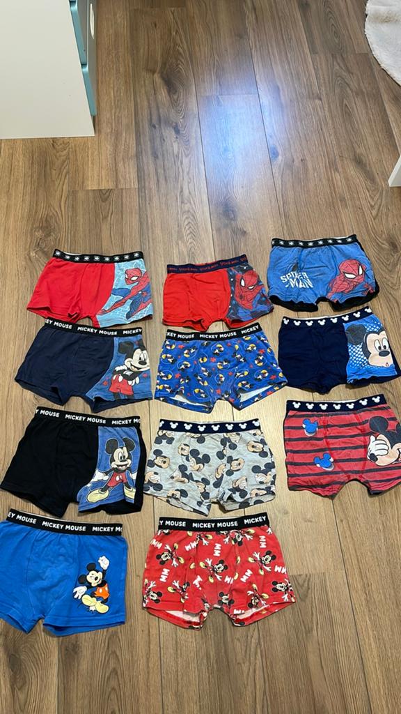 Mickey Mouse & Spider-Man Boxershorts Jongens (10 stuks), Ophalen, Gebruikt, Jongen
