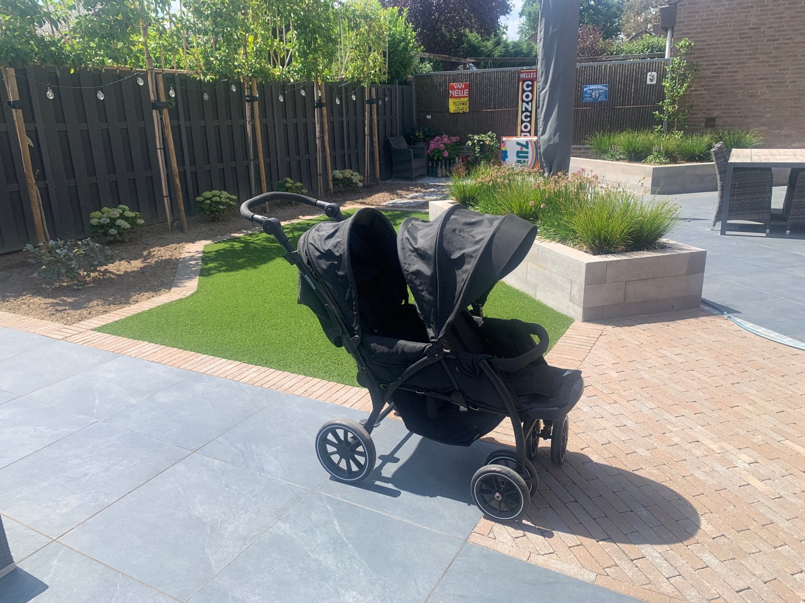DERYAN Elena duobuggy / kinderwagen - enkele keren gebruikt, Ophalen, Zo goed als nieuw