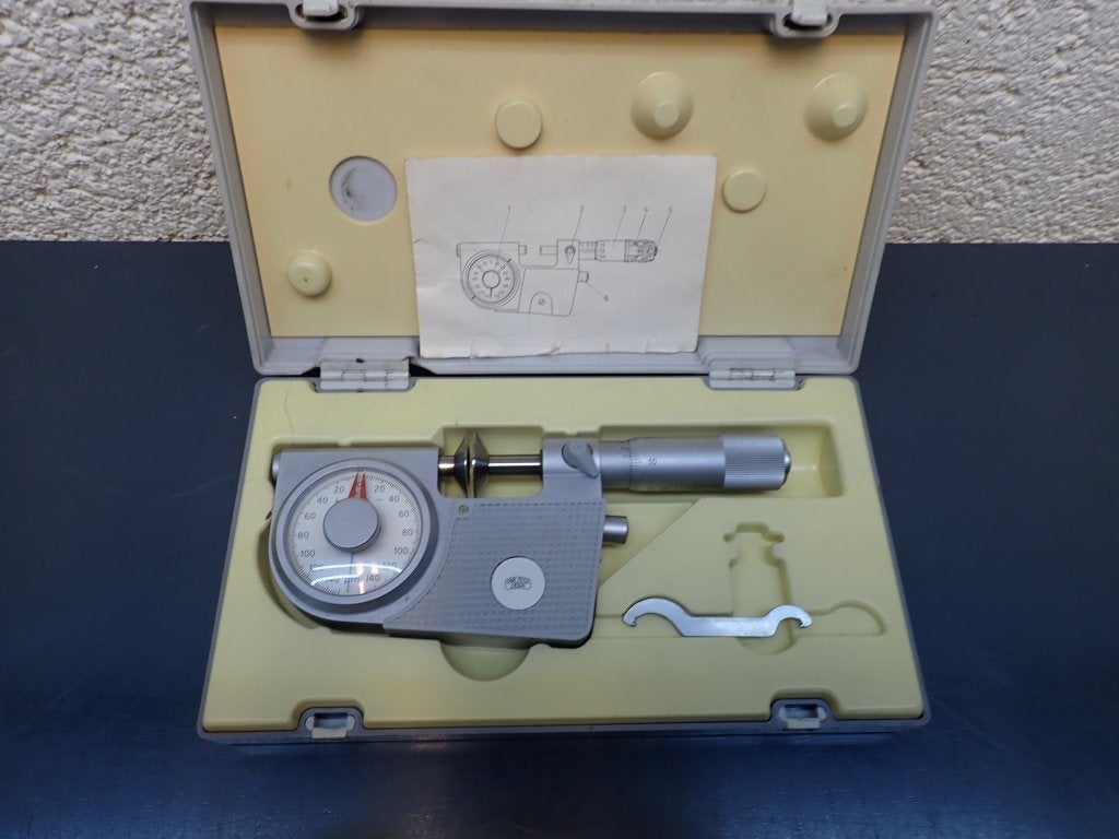 Carl Zeiss Schotel micrometer met klok en micron aflezing, Niet ingevuld, Gebruikt, Afstand, Niet ingevuld