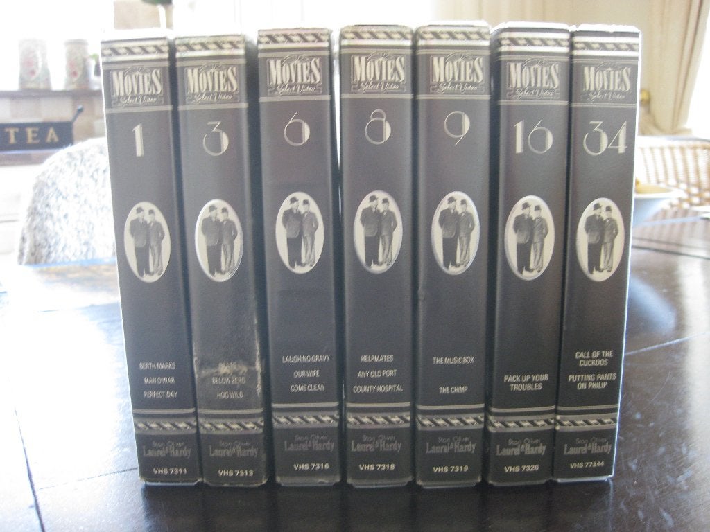 7 films van Laurel & Hardy ( VHS ), Cd's en Dvd's, VHS | Film, Alle leeftijden, Ophalen of Verzenden, Zo goed als nieuw, Komedie