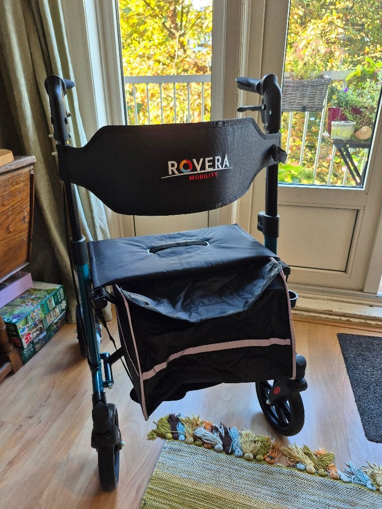 Rovera Mobility rollator, lichtgewicht, opvouwbaar, ZGAN, Ophalen, Lichtgewicht, Zo goed als nieuw