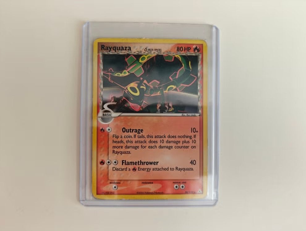 Rayquaza 26/110 Pokémon kaart, Ophalen of Verzenden, Gebruikt, Losse kaart