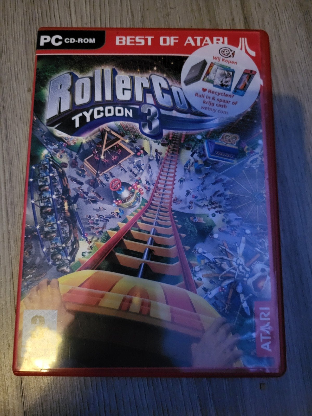 RollerCoaster Tycoon 3 PC CD-ROM - Best of Atari, Gebruikt, 1 speler, Ophalen of Verzenden, Vanaf 7 jaar