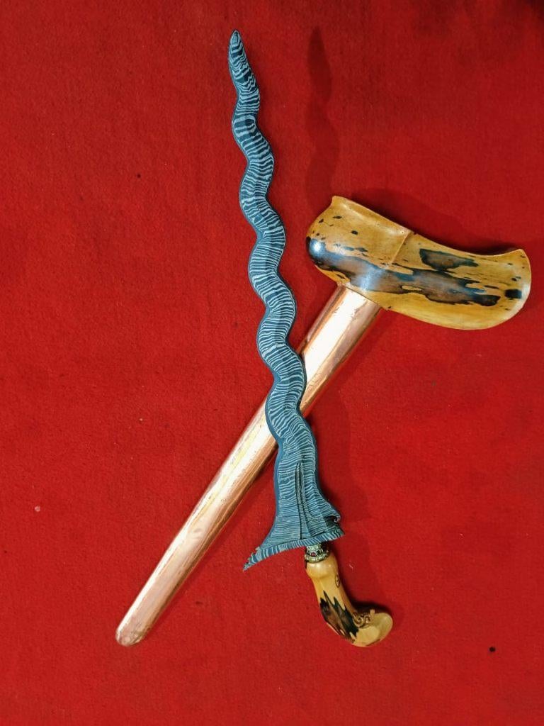 Antieke Keris Parungsari 13 Luk Pamor Toya Mambeg SVB37, Antiek en Kunst, Verzenden