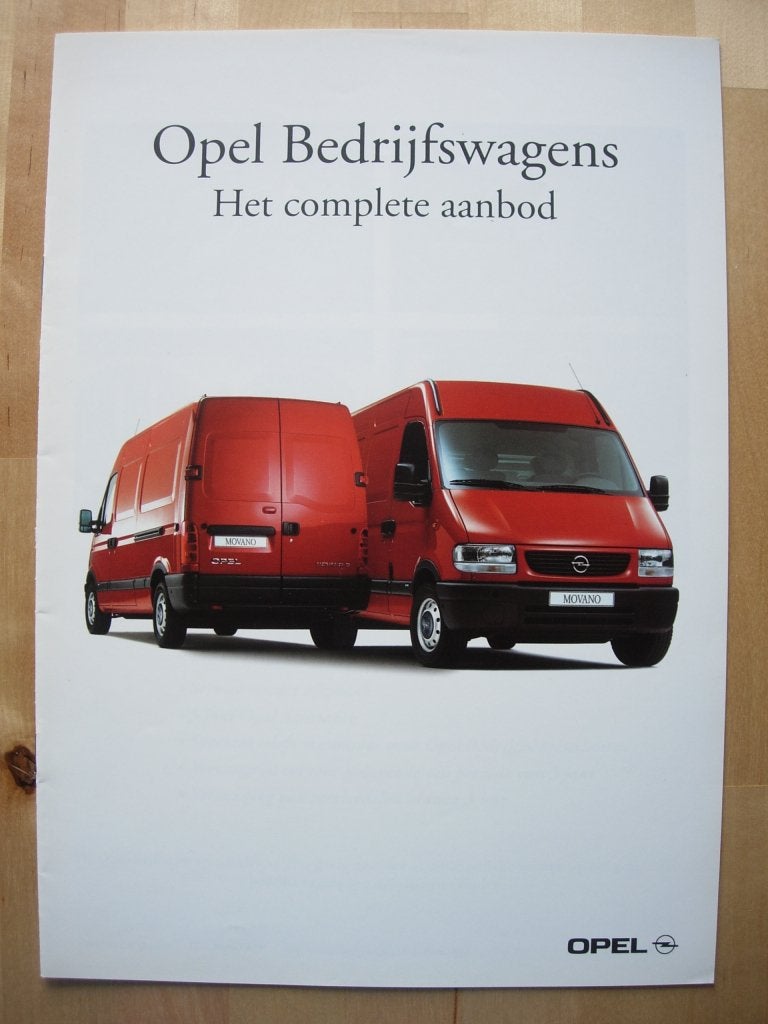 Opel Programma Brochure 2000 – Movano Combo Campo Astra Fron, Opel, Zo goed als nieuw, Opel, Ophalen of Verzenden