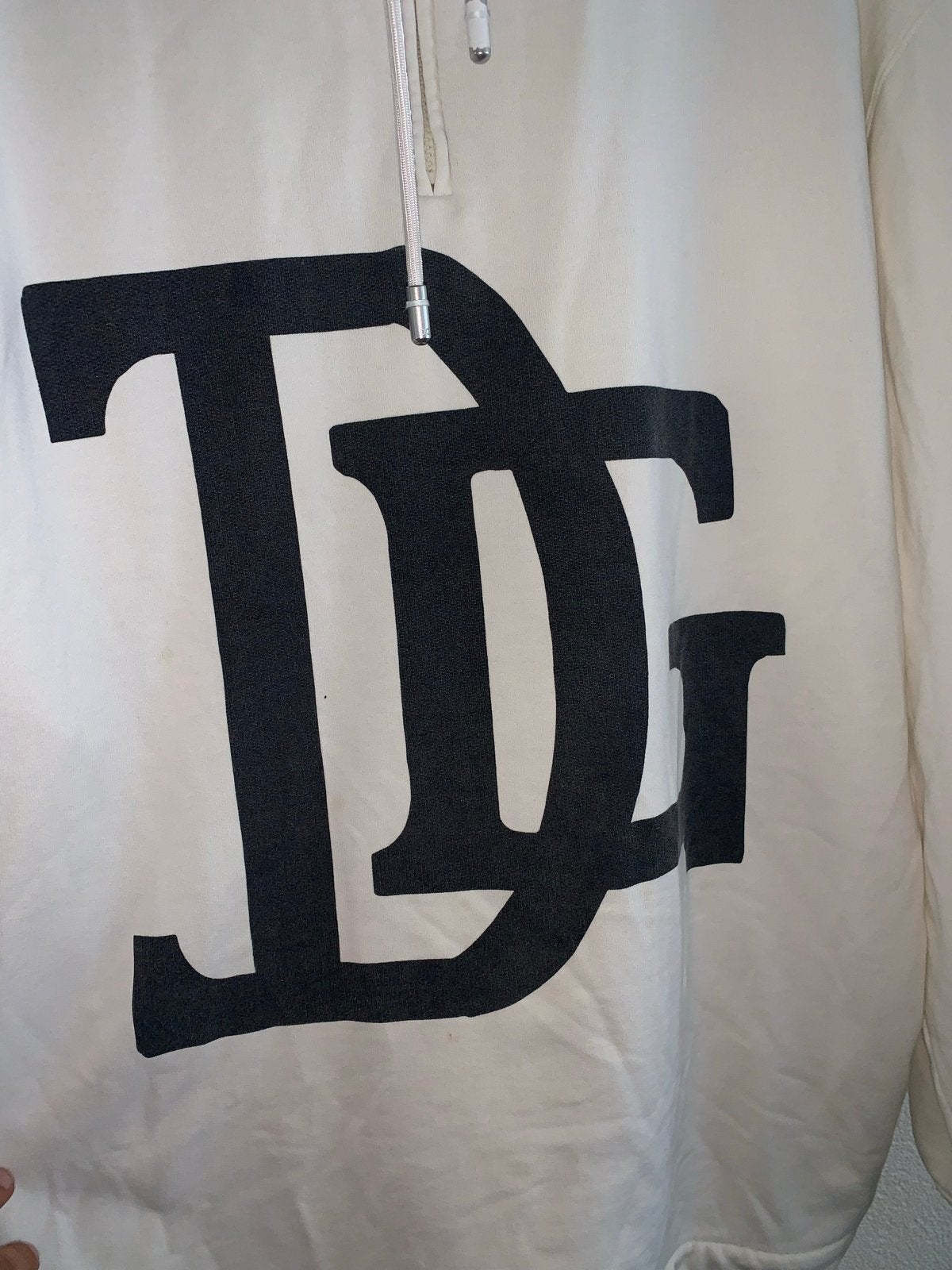 Dolce & Gabbana Sweater met DG logo - Maat 50 (M), Ophalen of Verzenden, Zo goed als nieuw, Maat 48/50 (M), Wit