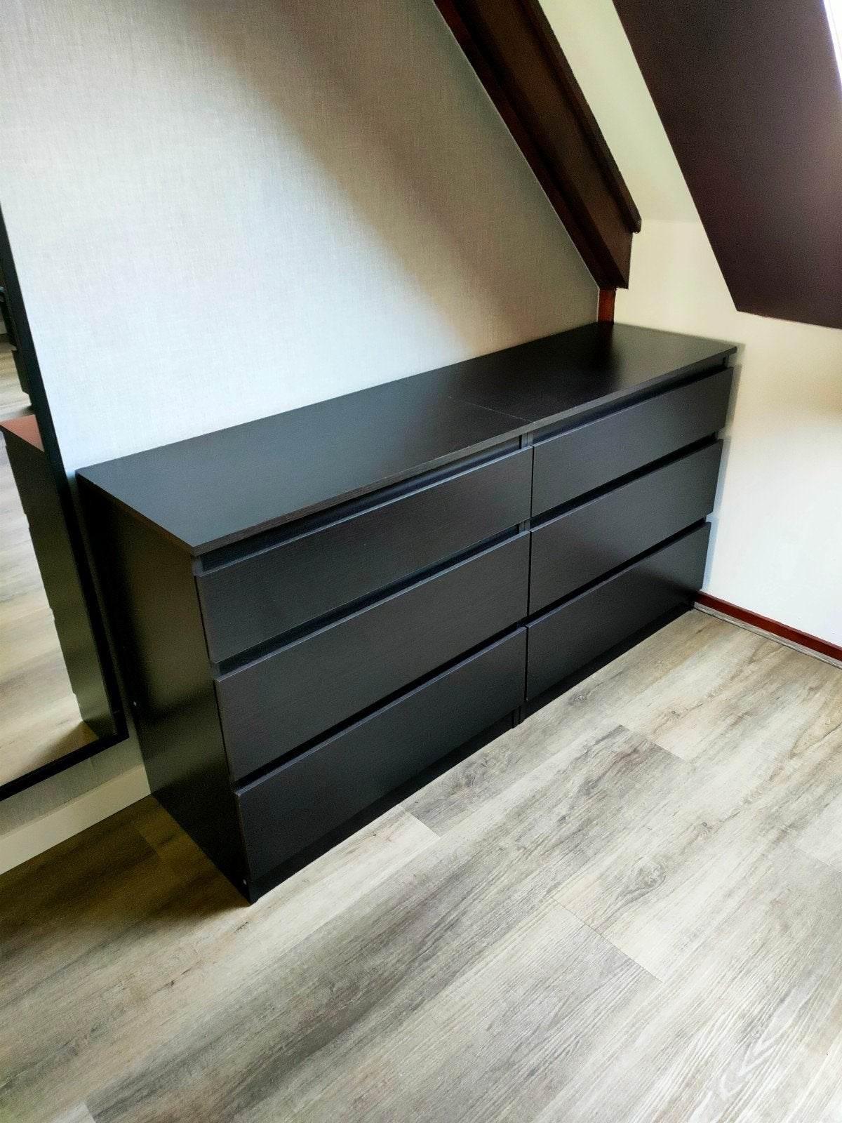 IKEA MALM ladekast – zwartbruin (6 lades), Ophalen, 5 laden of meer, 100 tot 150 cm, 150 tot 200 cm