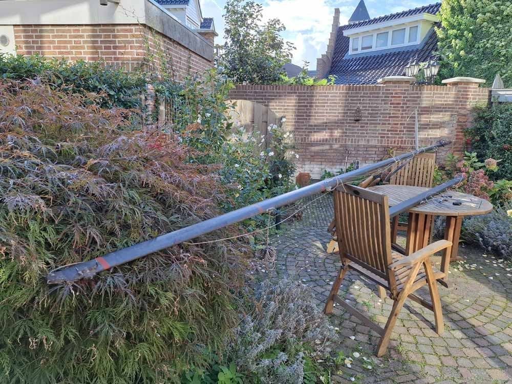Spankermast compleet, Ophalen, Gebruikt, Tuigage en Masten, Zeilboot