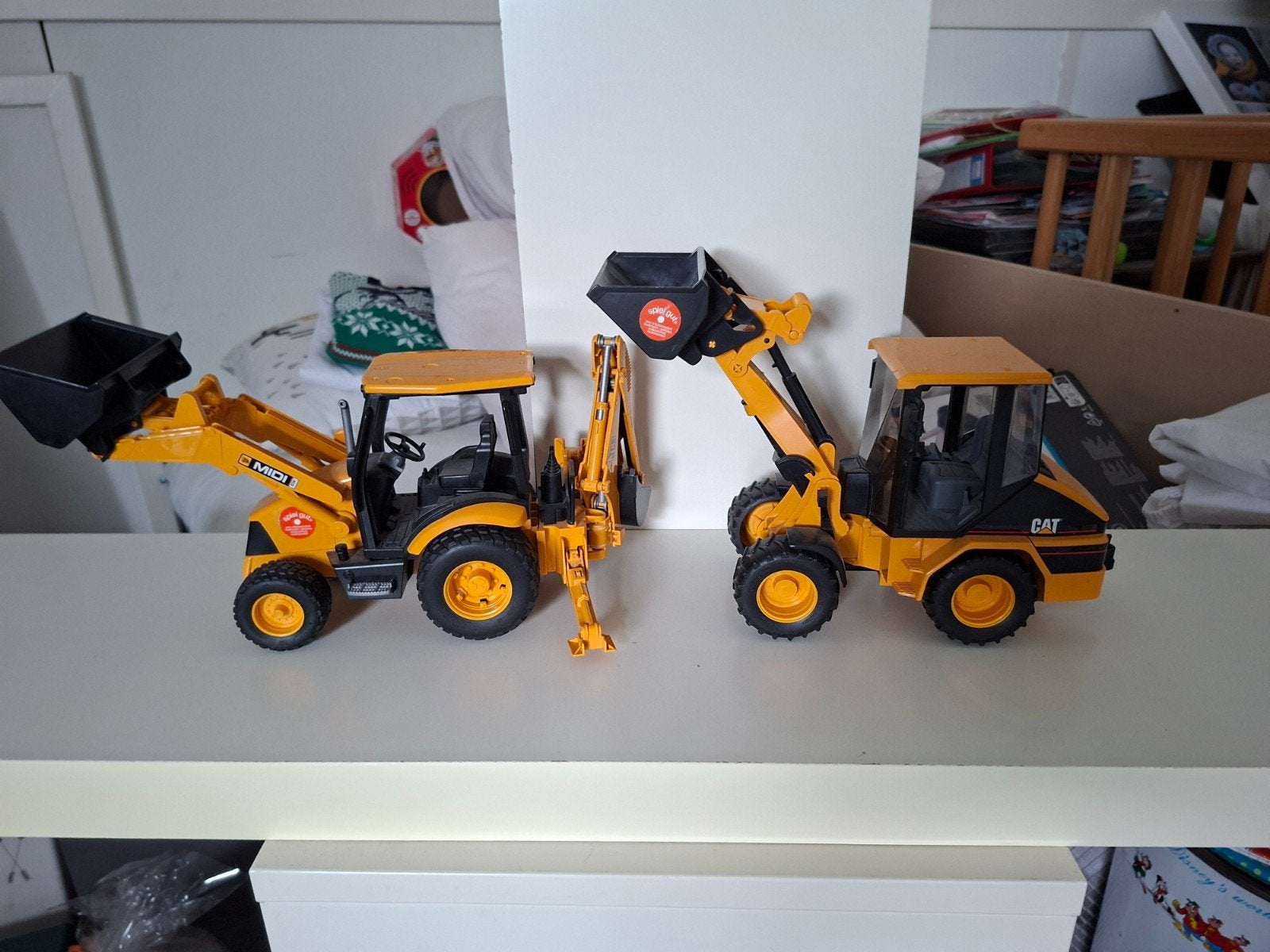 Bruder Shovel en Graaflaadcombinatie, Hobby en Vrije tijd, Modelauto's | 1:32, Ophalen, Tractor of Landbouw, Overige merken