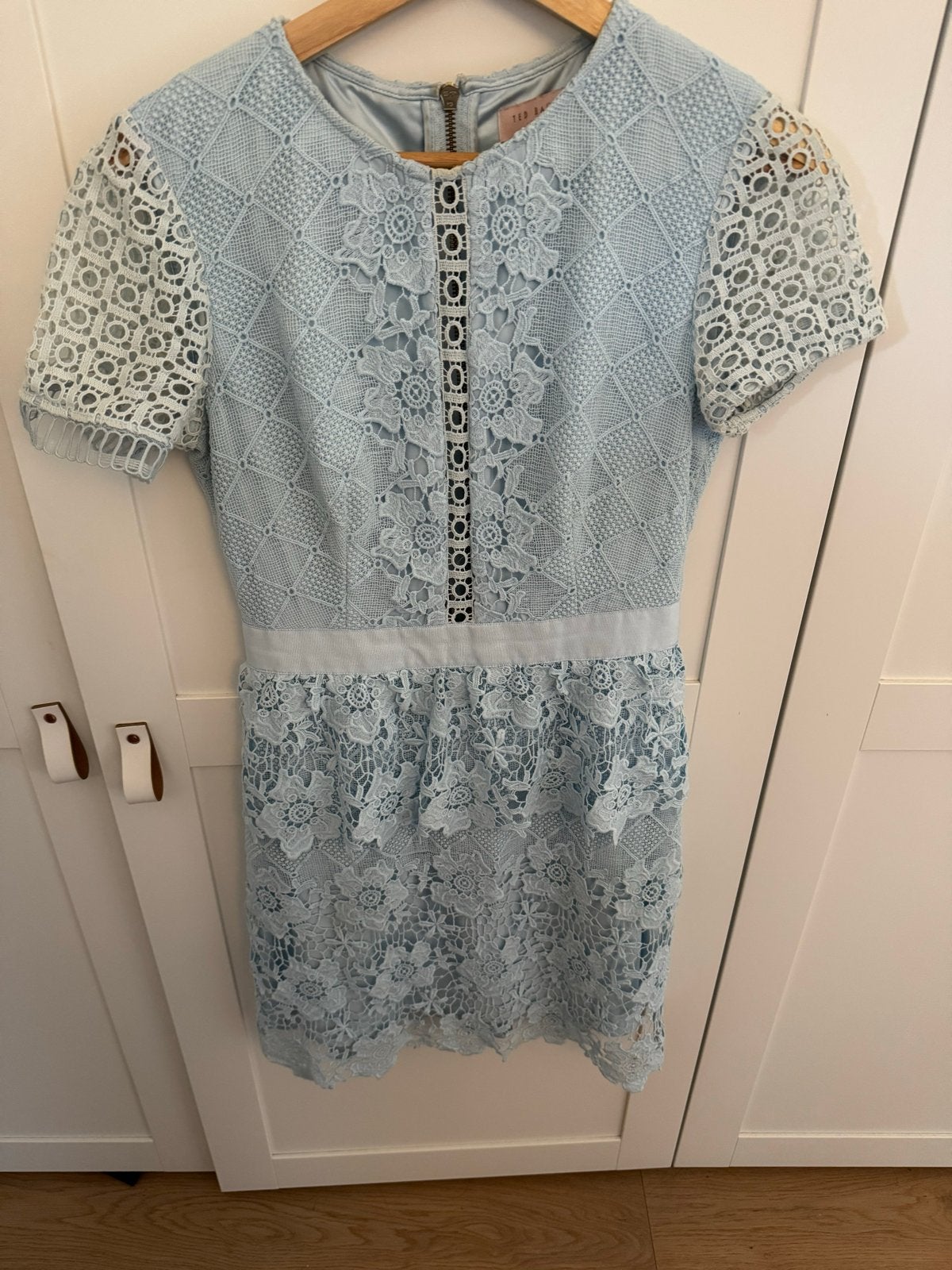 Ted Baker Kanten Jurk - Lichtblauw, Blauw, Ophalen of Verzenden, Knielengte, Maat 36 (S)