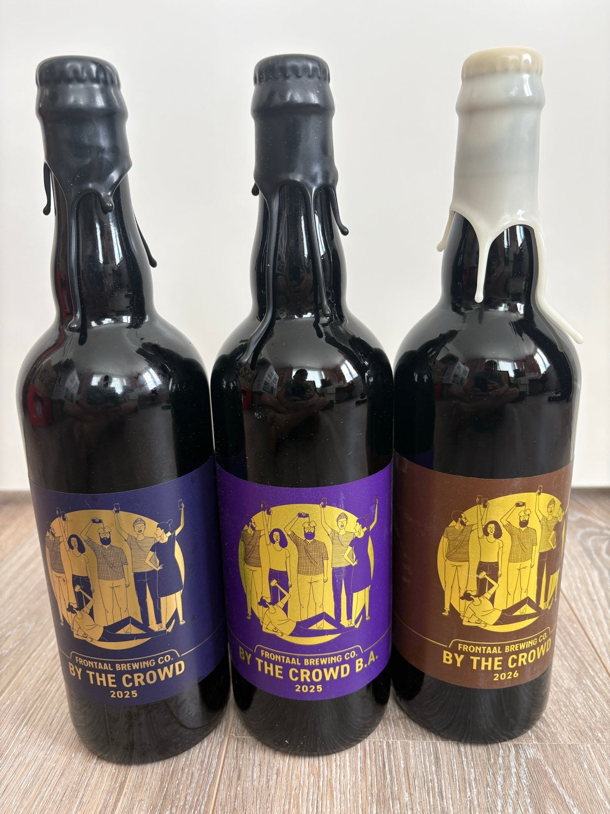 Frontaal Brewing By The Crowd Imperial Stout Set (3 flessen), Verzamelen, Biermerken, Ophalen of Verzenden, Nieuw, Flesje(s), Overige merken