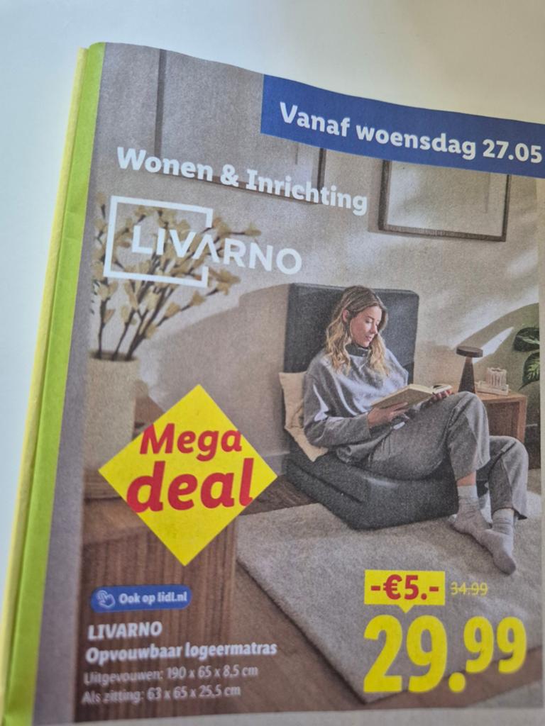 Opvouwbaar logeermatras, Ophalen, 190 cm of minder, Zo goed als nieuw, Eenpersoons