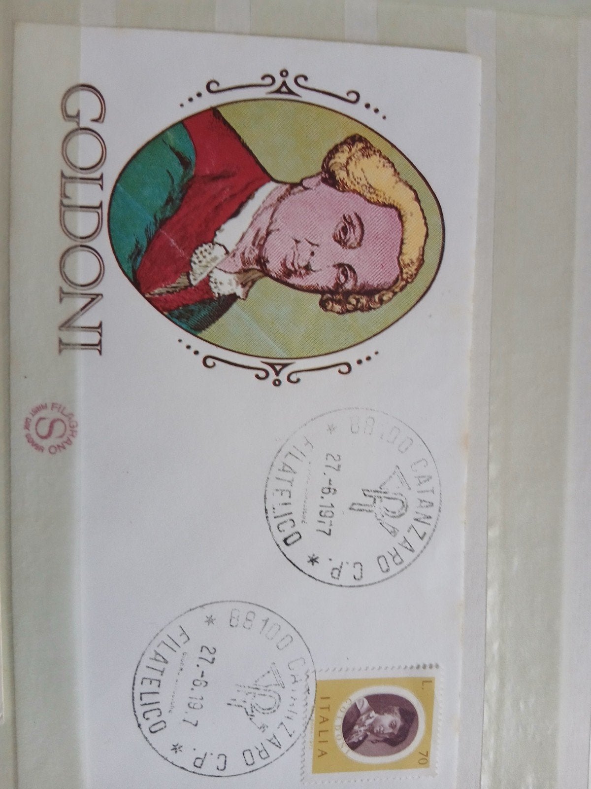 Goldoni Filatelistische Cover - Catanzaro 1977, Ophalen of Verzenden