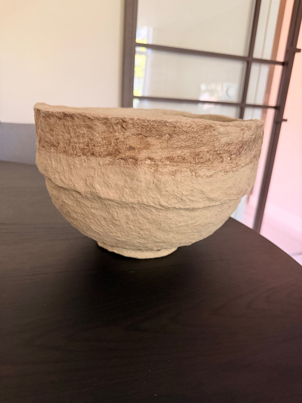 Beige kom, Huis en Inrichting, Ophalen, Overige materialen, Gebruikt, Schaal