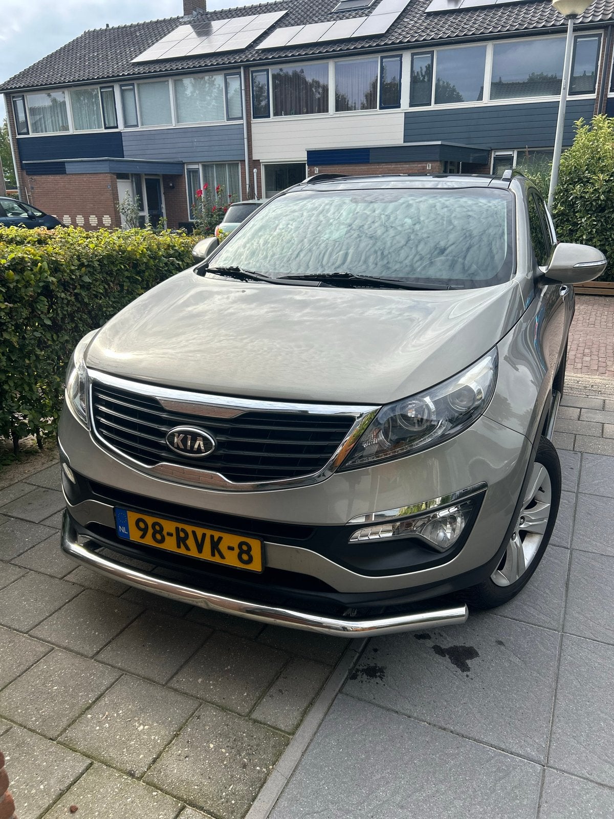 Tweede Eigenaar Kia sportage Lpg, Leder en Stof, Grijs, Particulier, Parkeersensor