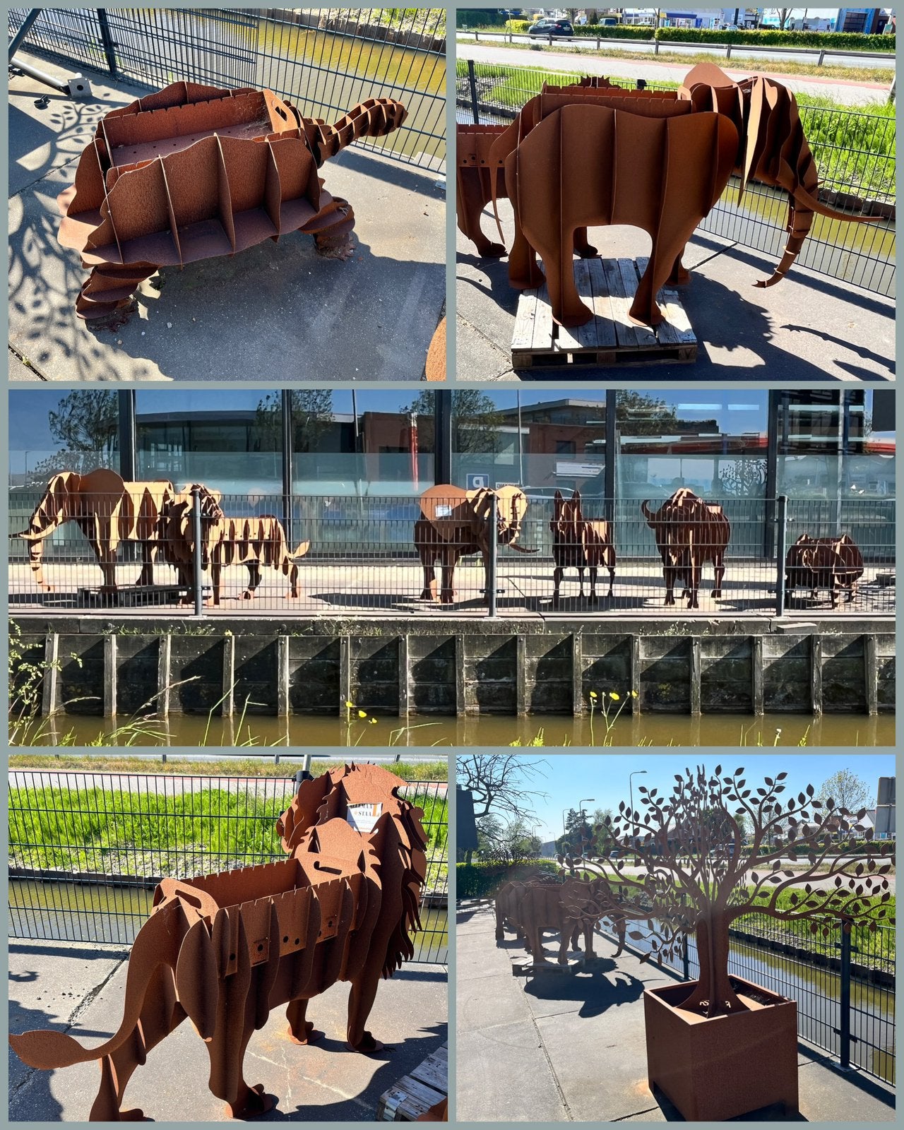 3d dieren van cortenstaal, Ophalen, Nieuw, Metaal