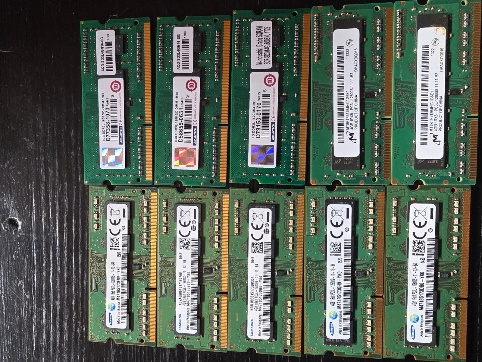 10 stuks 4gb laptop ram geheugen PC3L/ DDR3 L

9 euro per st, Ophalen of Verzenden, Zo goed als nieuw, DDR3, Laptop
