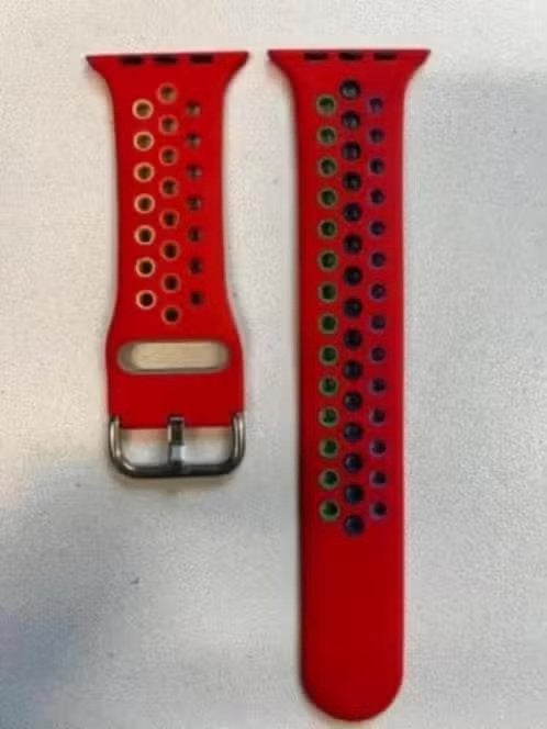NIEUW! Horlogebandjes iwatch rood met gekl. gaatjes ps €4,99, Ophalen of Verzenden, Nieuw, Rood, Jongen of Meisje