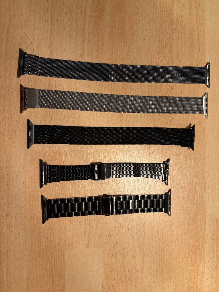 Horloge bandjes Apple Watch serie 7, Overige merken, Staal, Staal, Polshorloge