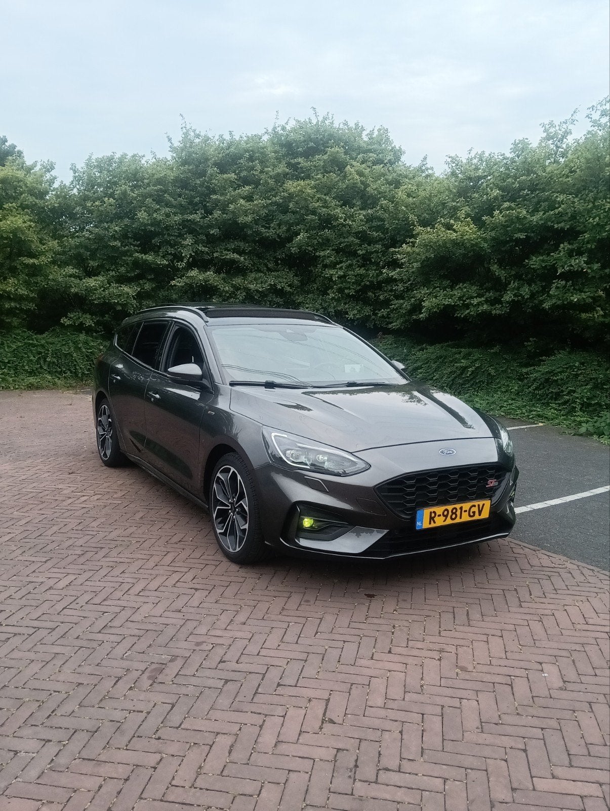 Ford Focus 1.5 Ecoboost 150pk Aut 2018 Grijs st-line, Auto's, Ford, Particulier, Focus, Benzine, Stationwagon, Automaat, Geïmporteerd