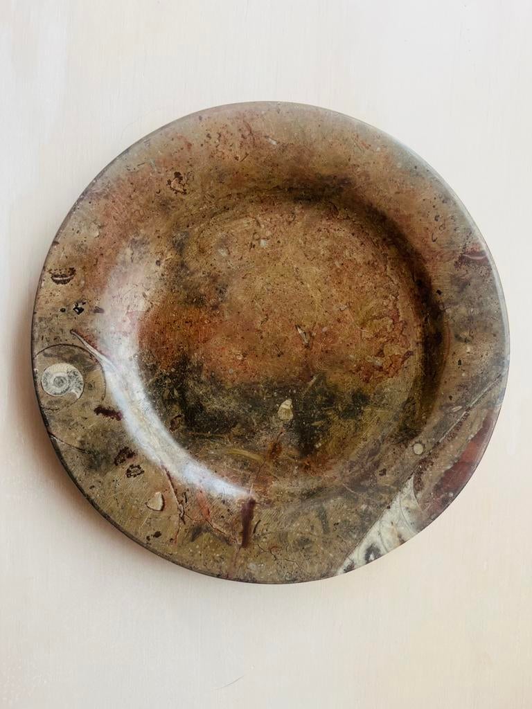 Decoratieve bord van fossiel marmer, Ophalen