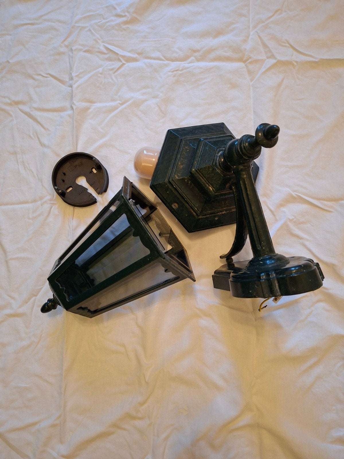 antieke buitenlamp, Ophalen