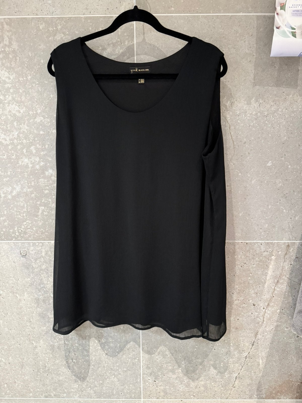 Yoek black label maat 46/48, Verzenden, Zo goed als nieuw, Zwart, Shirt of Top