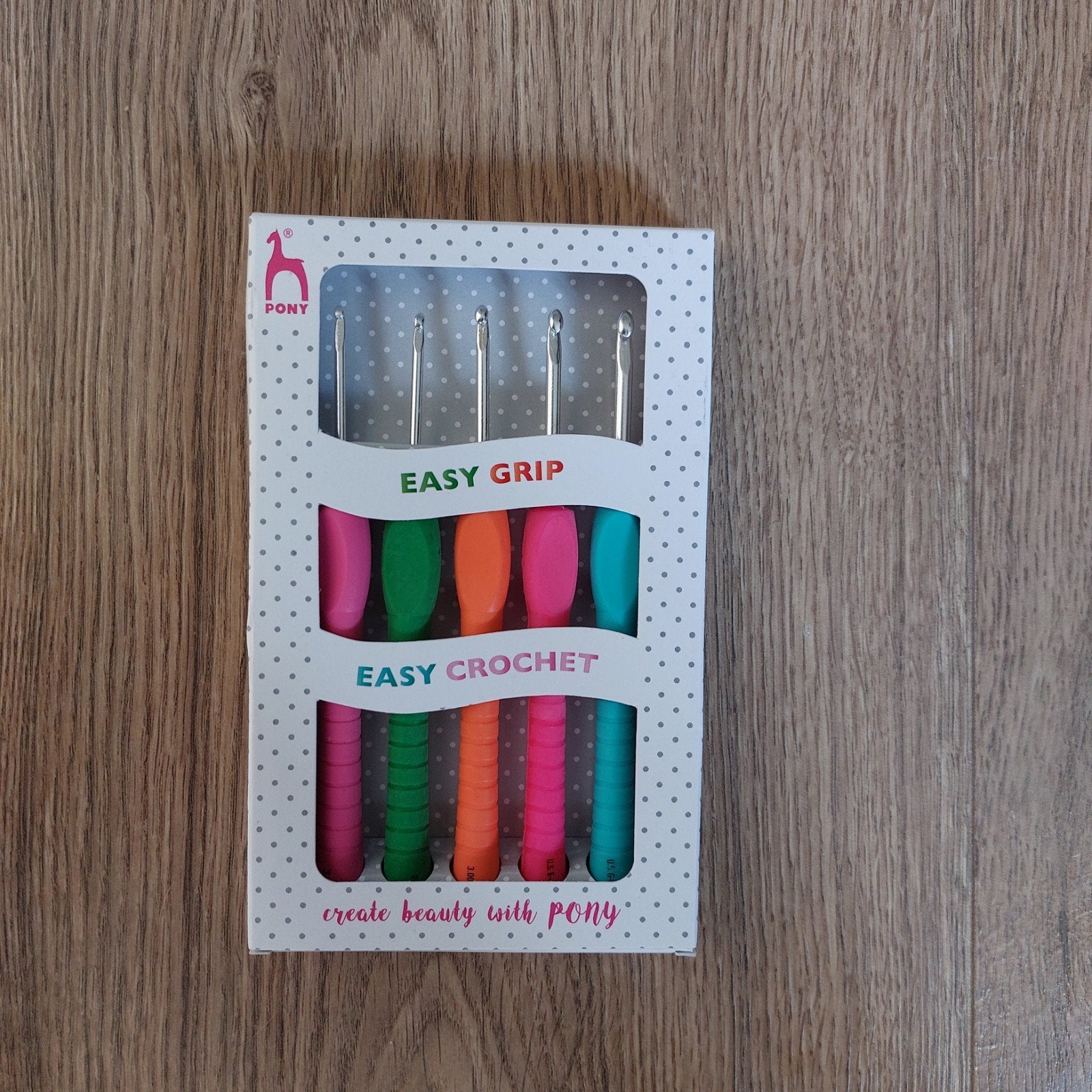Pony Haaknaaldenset Easy Grip - 5 Maten (2.0-4.0 mm), Ophalen of Verzenden, Nieuw, Breien, Naald